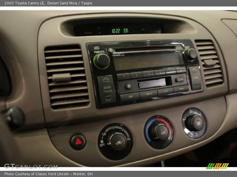 Desert Sand Mica / Taupe 2003 Toyota Camry LE