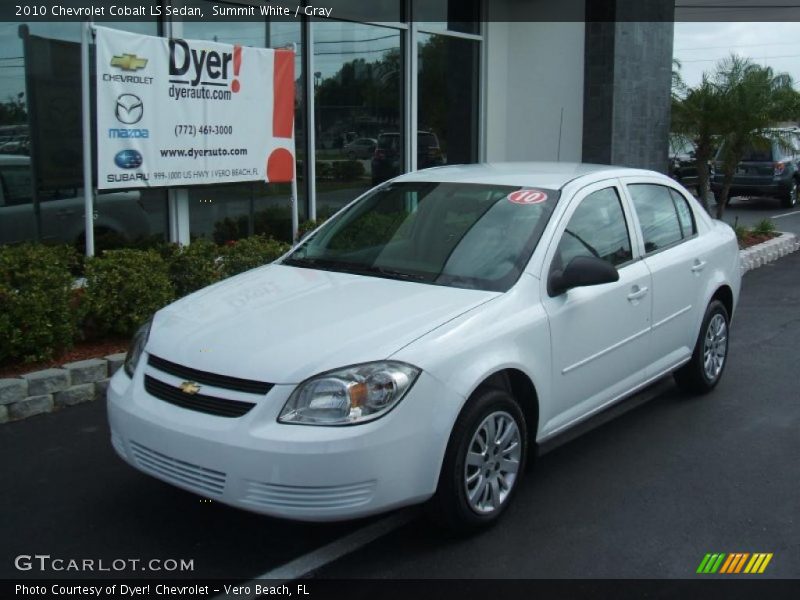 Summit White / Gray 2010 Chevrolet Cobalt LS Sedan