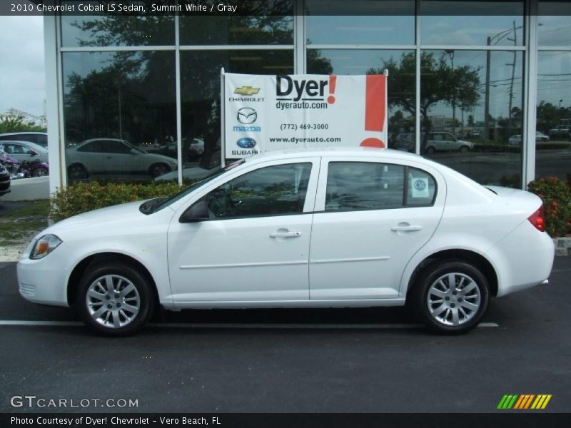 Summit White / Gray 2010 Chevrolet Cobalt LS Sedan