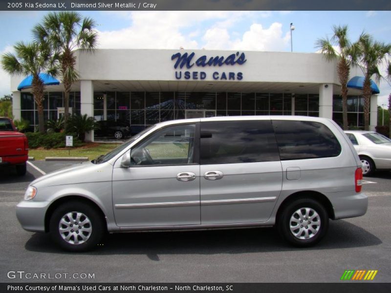 Diamond Silver Metallic / Gray 2005 Kia Sedona LX
