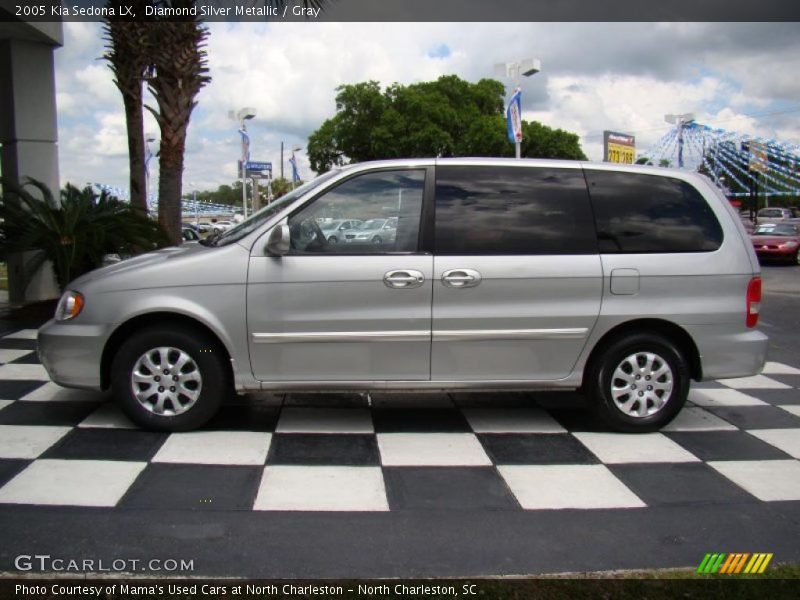 Diamond Silver Metallic / Gray 2005 Kia Sedona LX