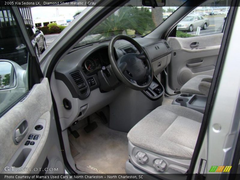 Diamond Silver Metallic / Gray 2005 Kia Sedona LX