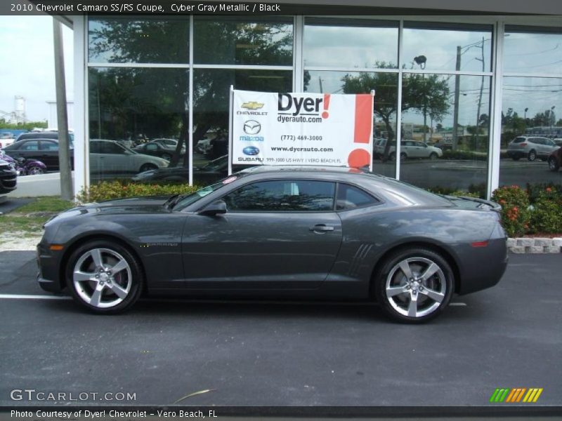 Cyber Gray Metallic / Black 2010 Chevrolet Camaro SS/RS Coupe