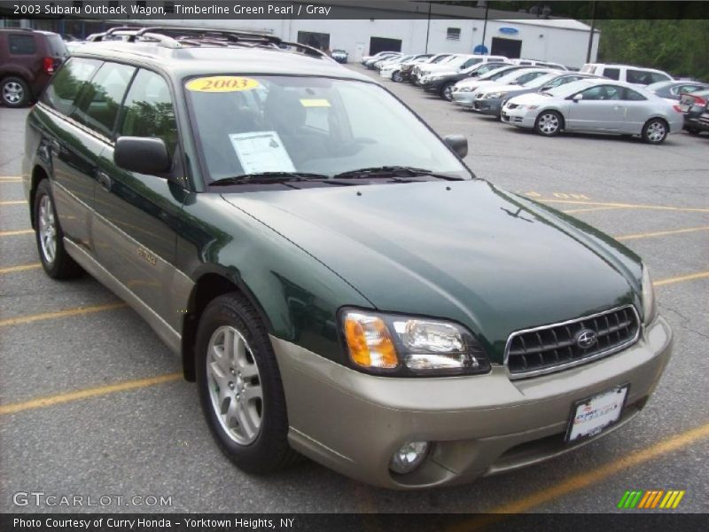 Timberline Green Pearl / Gray 2003 Subaru Outback Wagon