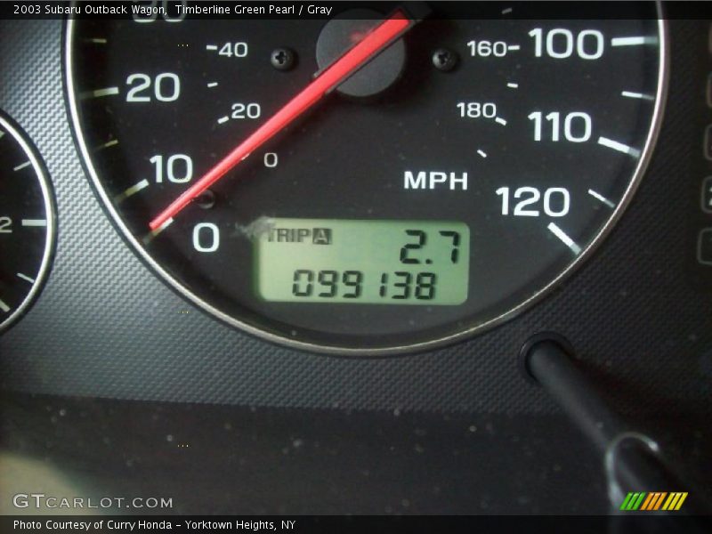 Timberline Green Pearl / Gray 2003 Subaru Outback Wagon