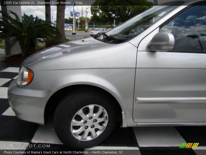 Diamond Silver Metallic / Gray 2005 Kia Sedona LX