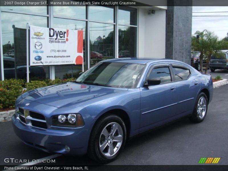 Marine Blue Pearl / Dark Slate Gray/Light Graystone 2007 Dodge Charger SXT
