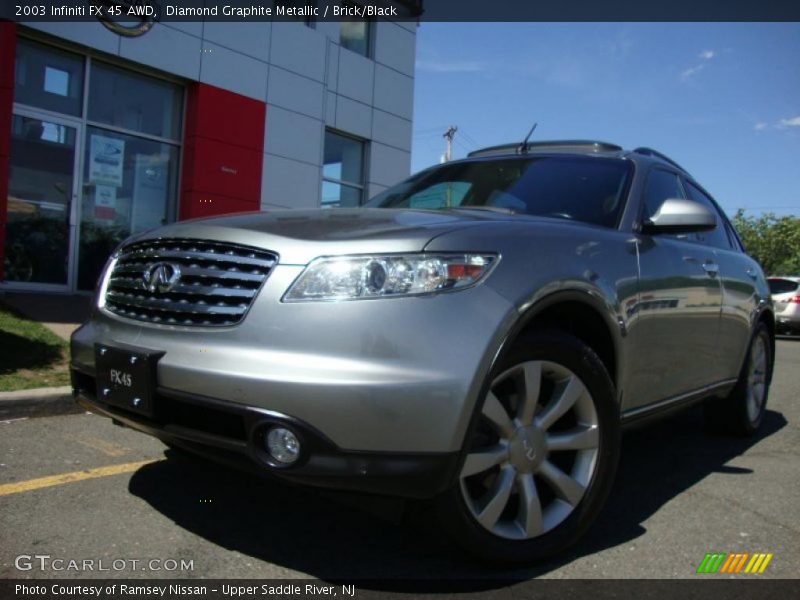 Diamond Graphite Metallic / Brick/Black 2003 Infiniti FX 45 AWD