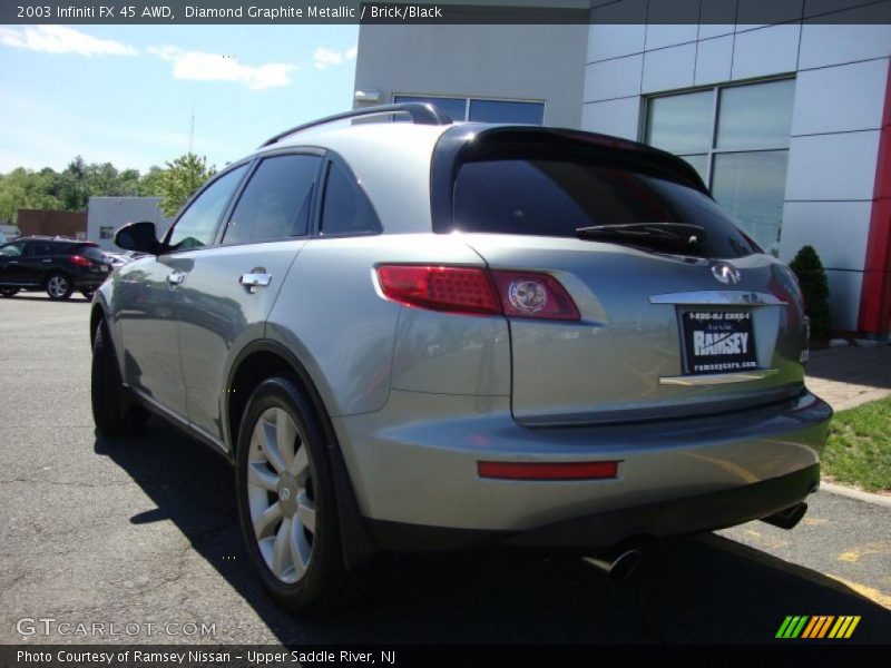 Diamond Graphite Metallic / Brick/Black 2003 Infiniti FX 45 AWD