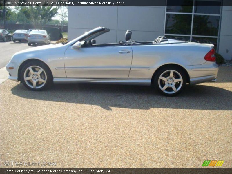 Iridium Silver Metallic / Stone 2007 Mercedes-Benz CLK 550 Cabriolet