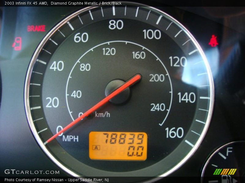 Diamond Graphite Metallic / Brick/Black 2003 Infiniti FX 45 AWD