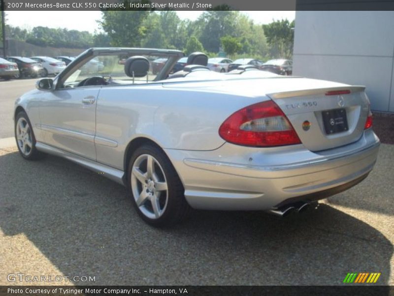 Iridium Silver Metallic / Stone 2007 Mercedes-Benz CLK 550 Cabriolet