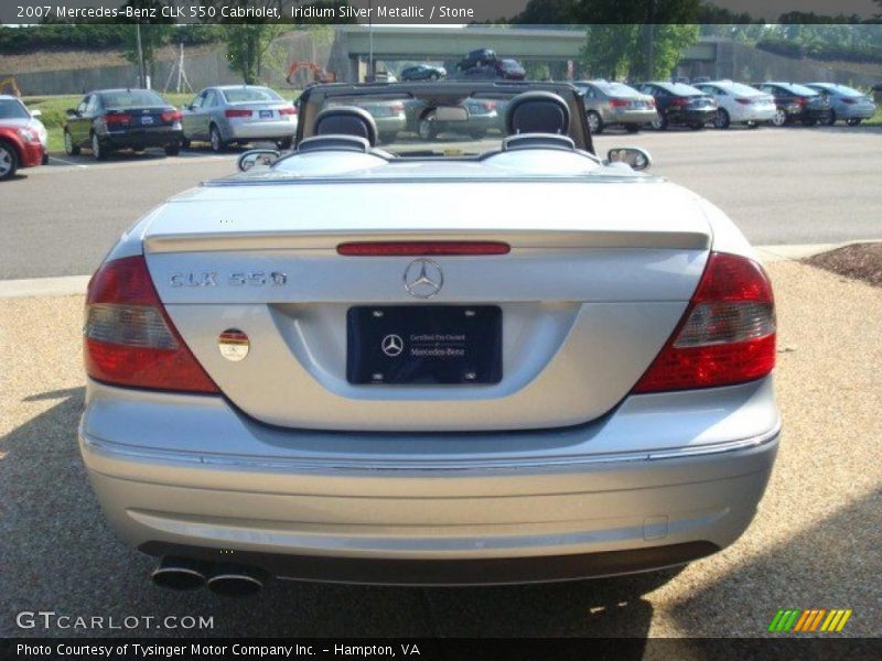 Iridium Silver Metallic / Stone 2007 Mercedes-Benz CLK 550 Cabriolet