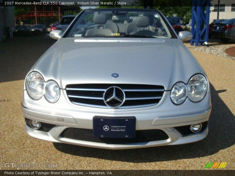 Iridium Silver Metallic / Stone 2007 Mercedes-Benz CLK 550 Cabriolet