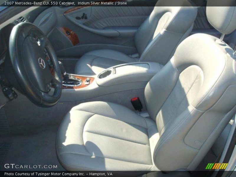 Iridium Silver Metallic / Stone 2007 Mercedes-Benz CLK 550 Cabriolet