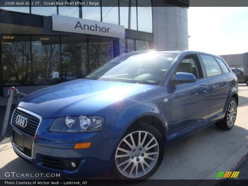 Ocean Blue Pearl Effect / Beige 2008 Audi A3 2.0T