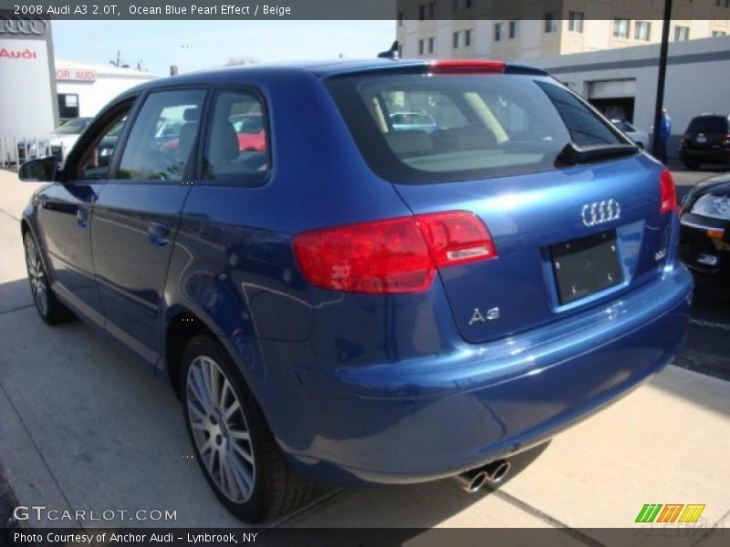 Ocean Blue Pearl Effect / Beige 2008 Audi A3 2.0T