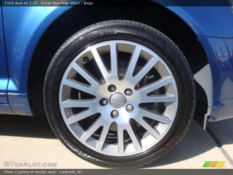 Ocean Blue Pearl Effect / Beige 2008 Audi A3 2.0T