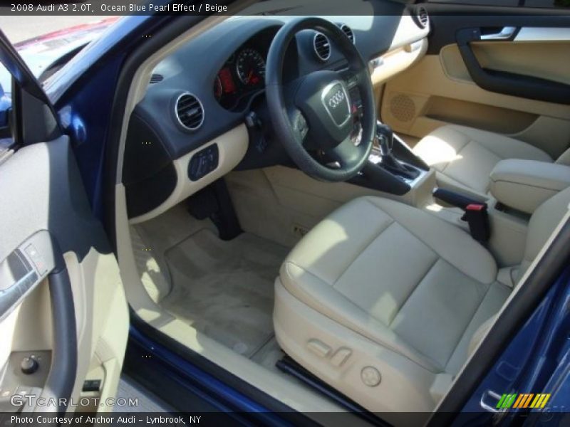 Ocean Blue Pearl Effect / Beige 2008 Audi A3 2.0T