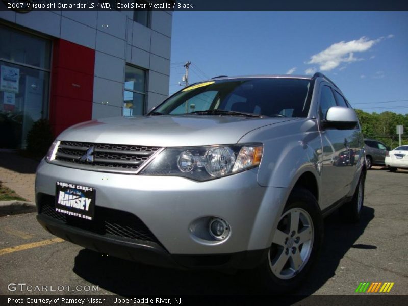 Cool Silver Metallic / Black 2007 Mitsubishi Outlander LS 4WD