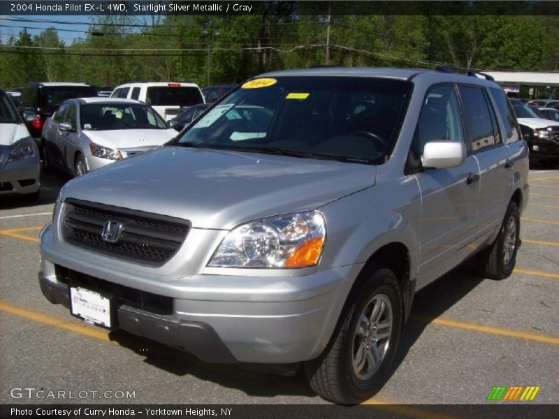 Starlight Silver Metallic / Gray 2004 Honda Pilot EX-L 4WD