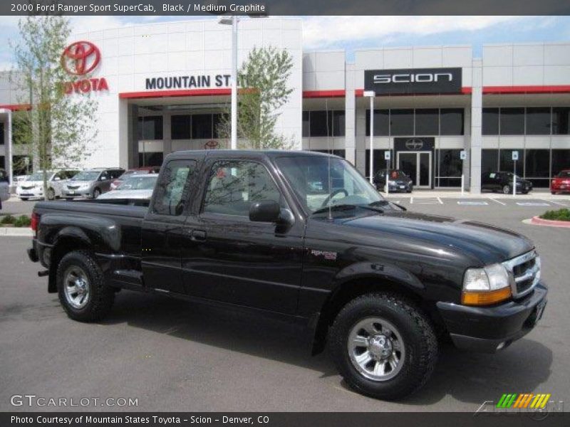 Black / Medium Graphite 2000 Ford Ranger Sport SuperCab