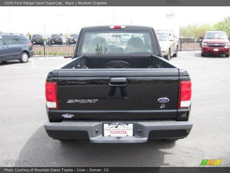 Black / Medium Graphite 2000 Ford Ranger Sport SuperCab