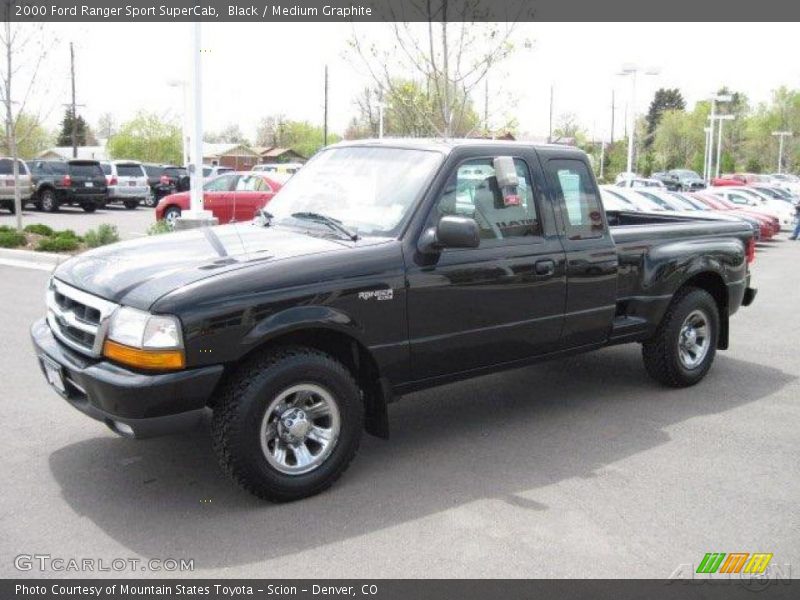 Black / Medium Graphite 2000 Ford Ranger Sport SuperCab