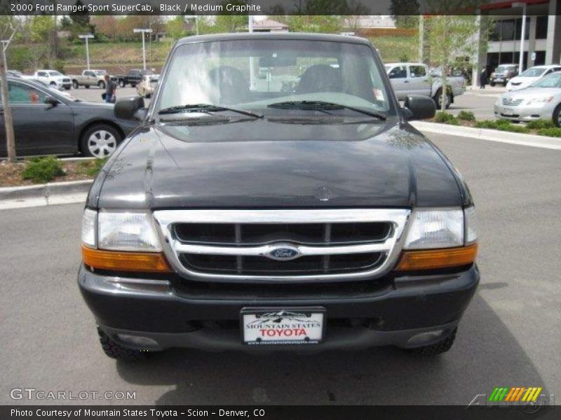 Black / Medium Graphite 2000 Ford Ranger Sport SuperCab