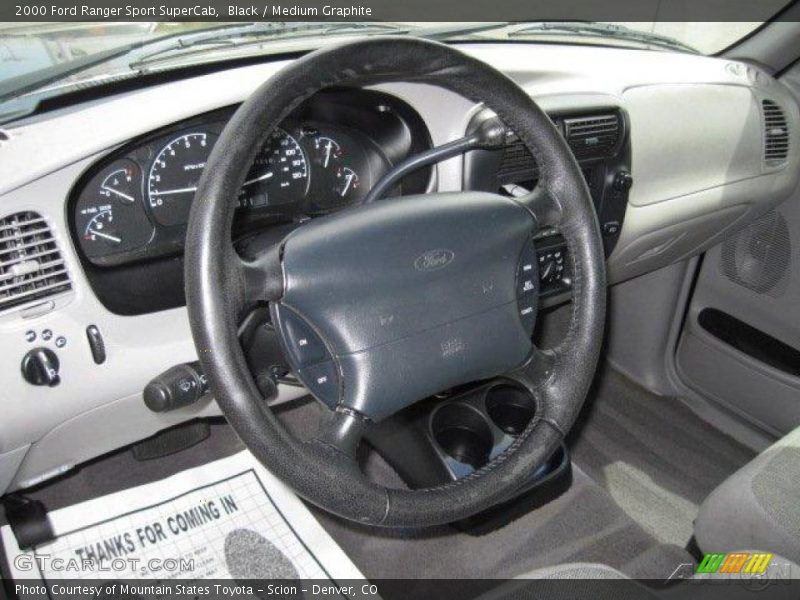 Black / Medium Graphite 2000 Ford Ranger Sport SuperCab