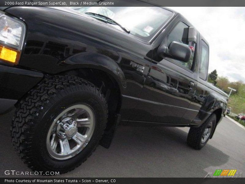 Black / Medium Graphite 2000 Ford Ranger Sport SuperCab