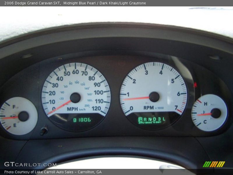 Midnight Blue Pearl / Dark Khaki/Light Graystone 2006 Dodge Grand Caravan SXT