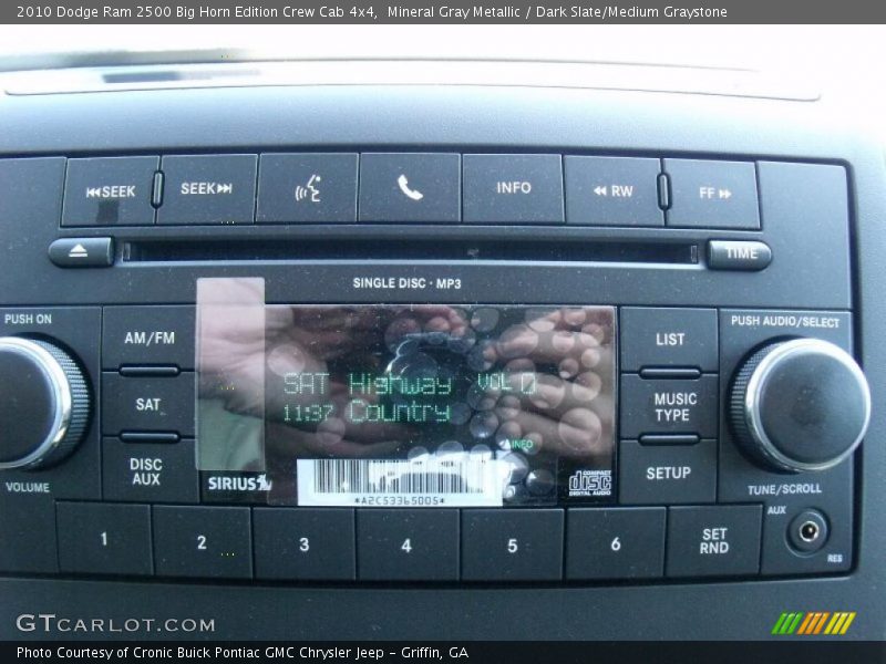 Mineral Gray Metallic / Dark Slate/Medium Graystone 2010 Dodge Ram 2500 Big Horn Edition Crew Cab 4x4
