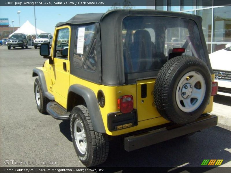 Solar Yellow / Dark Slate Gray 2006 Jeep Wrangler SE 4x4