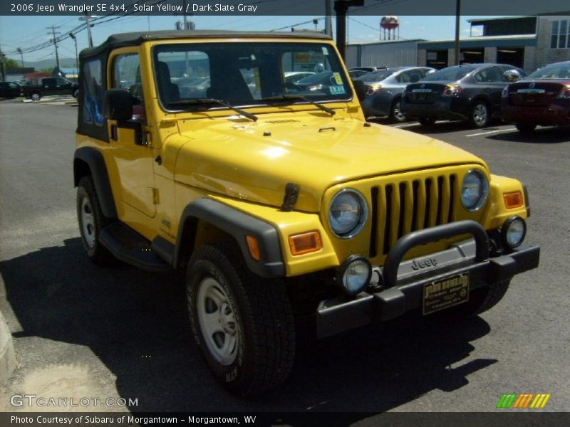 Solar Yellow / Dark Slate Gray 2006 Jeep Wrangler SE 4x4