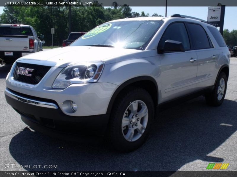 Quicksilver Metallic / Ebony 2010 GMC Acadia SLE