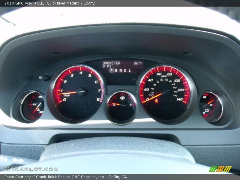 Quicksilver Metallic / Ebony 2010 GMC Acadia SLE