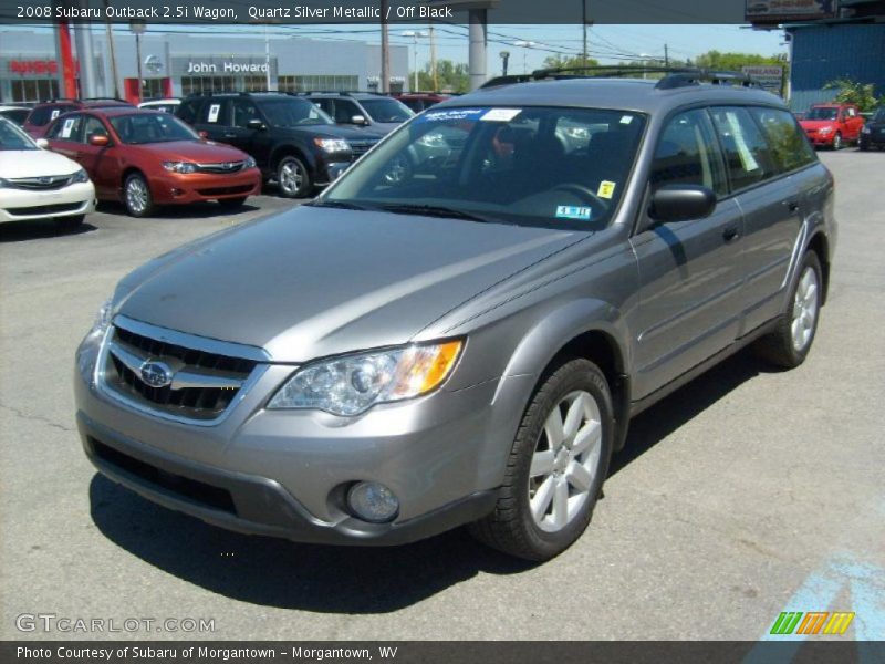 Quartz Silver Metallic / Off Black 2008 Subaru Outback 2.5i Wagon