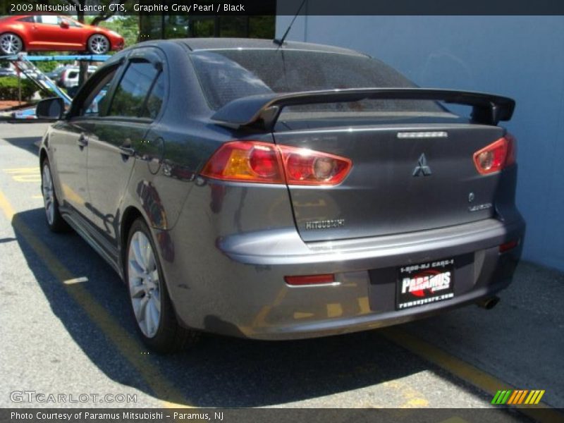 Graphite Gray Pearl / Black 2009 Mitsubishi Lancer GTS
