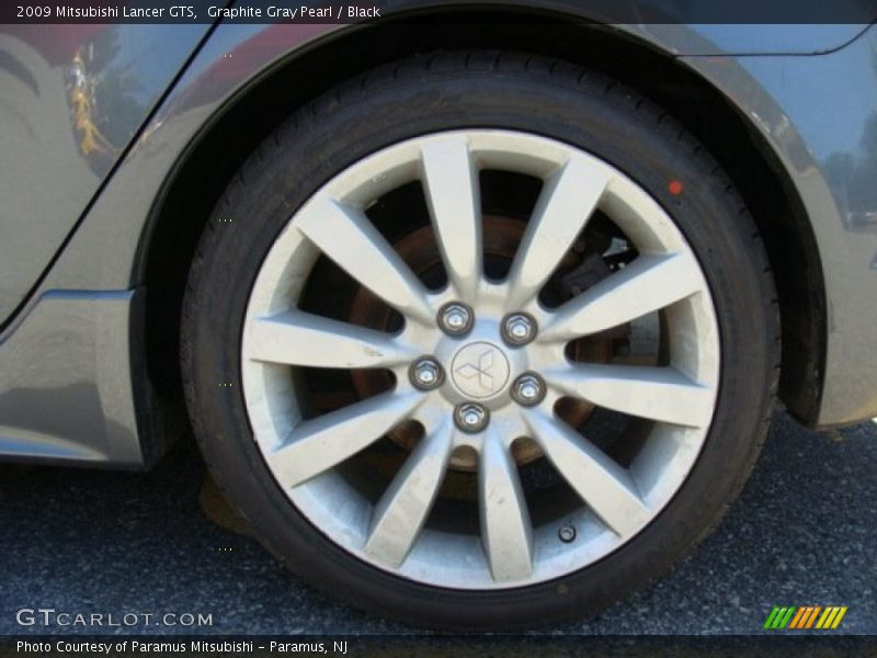Graphite Gray Pearl / Black 2009 Mitsubishi Lancer GTS
