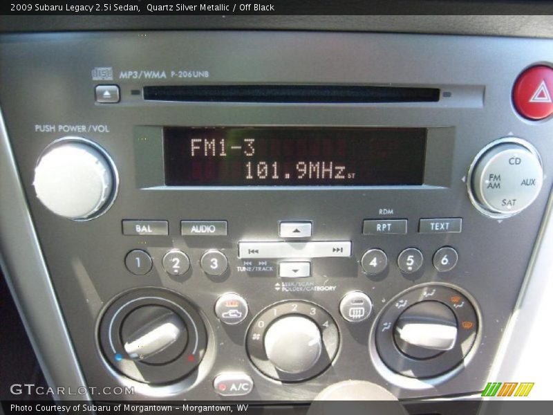 Quartz Silver Metallic / Off Black 2009 Subaru Legacy 2.5i Sedan