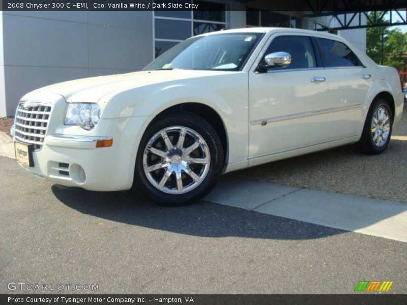 Cool Vanilla White / Dark Slate Gray 2008 Chrysler 300 C HEMI