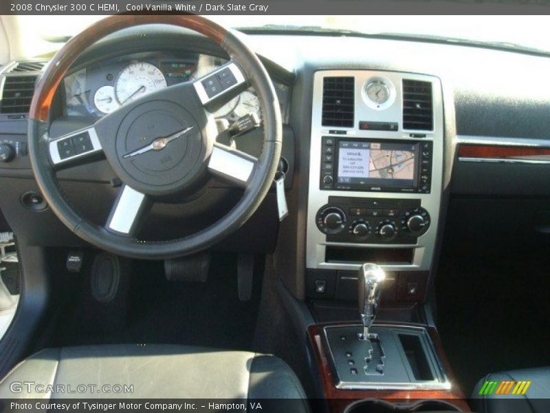 Cool Vanilla White / Dark Slate Gray 2008 Chrysler 300 C HEMI