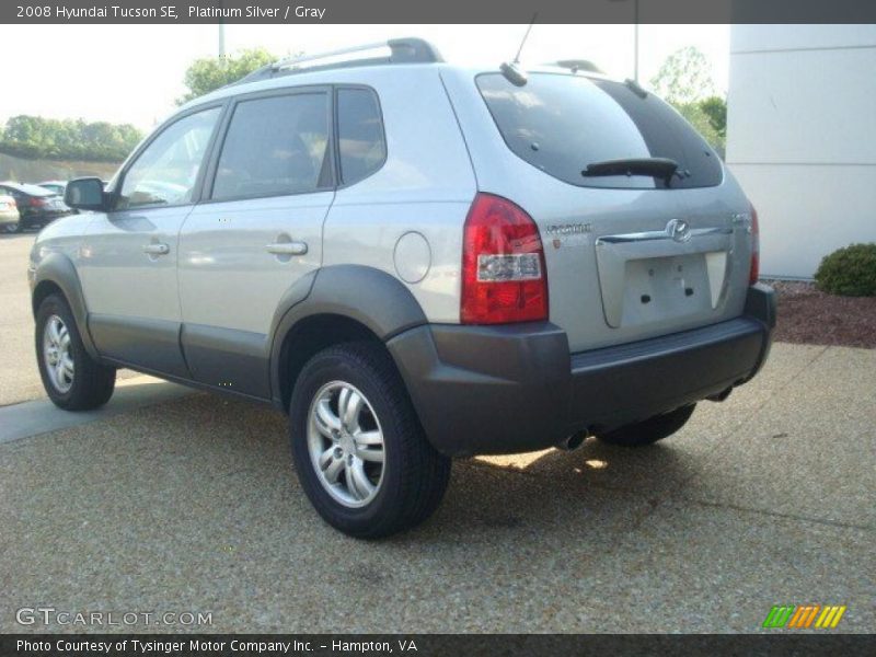 Platinum Silver / Gray 2008 Hyundai Tucson SE