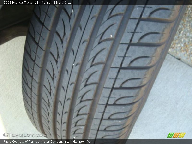 Platinum Silver / Gray 2008 Hyundai Tucson SE