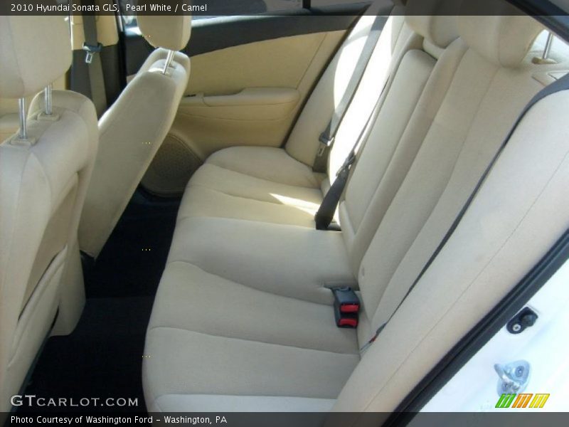 Pearl White / Camel 2010 Hyundai Sonata GLS