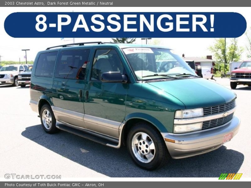 Dark Forest Green Metallic / Neutral 2003 Chevrolet Astro