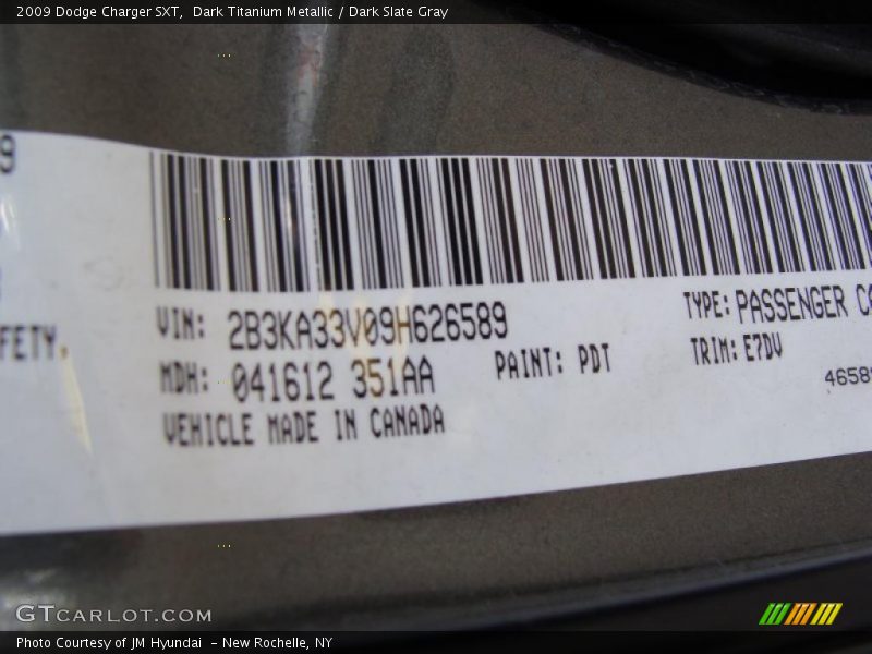 Dark Titanium Metallic / Dark Slate Gray 2009 Dodge Charger SXT