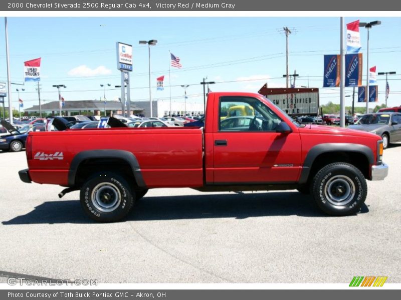 Victory Red / Medium Gray 2000 Chevrolet Silverado 2500 Regular Cab 4x4