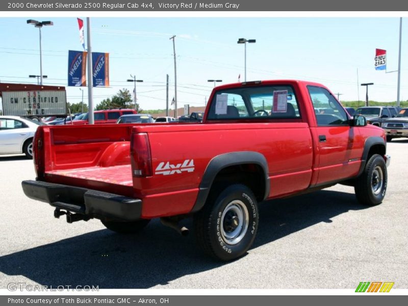Victory Red / Medium Gray 2000 Chevrolet Silverado 2500 Regular Cab 4x4